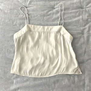 Urban Outfitters Satin Square Neck Crop Top Champagne Size Small